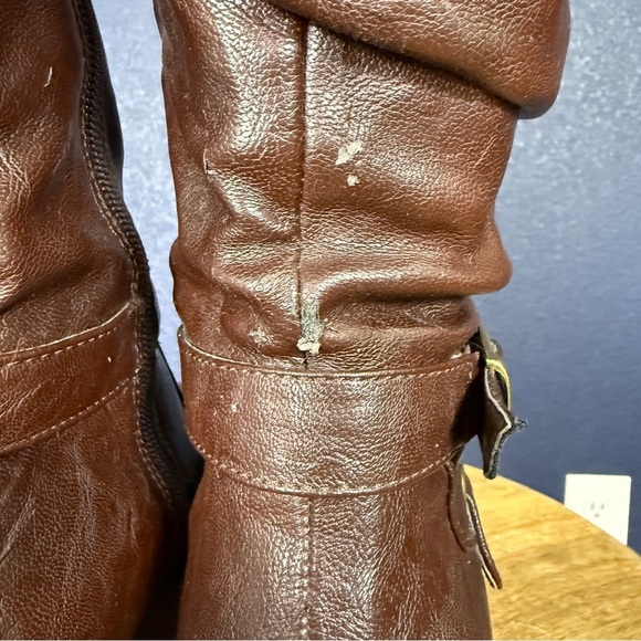 White Mountain Latigo Brown Knee High Slouchy Boots, Size 9 - Picture 5 of 11